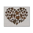 Valentine's Hearts Pattern Stencil Template Reusable 8.5 x 11 Inches ...