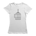 thumbnail image 1 of Valentine's Love Bird Cage Matching Couple Graphic Women White T-Shirt, Female Small, 1 of 2