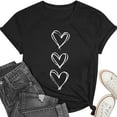 thumbnail image 1 of Valentine's Shirts for Women Love Heart Cute Graphic T Shirts Casual Spring Day Tops Tee for Her, 1 of 8