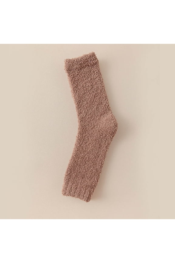 Valentine's Slipper Socks Unisex Women Slipper Socks, Non Slip Soft Knit Breathable Indoor Shoes Home Ankle Sock, Winter Gifts Brown One Size