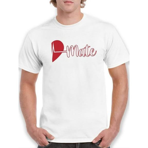 Valentine's Soulmate, Mate T-Shirt Men -Smartprints Designs, Male XX-Large