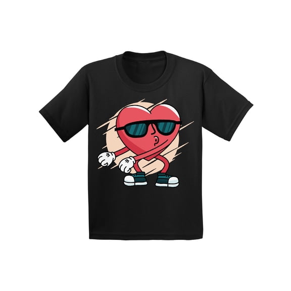 Valentine's T-shirt Funny Heart Dance Kids T Shirts Valentine's Day Gifts