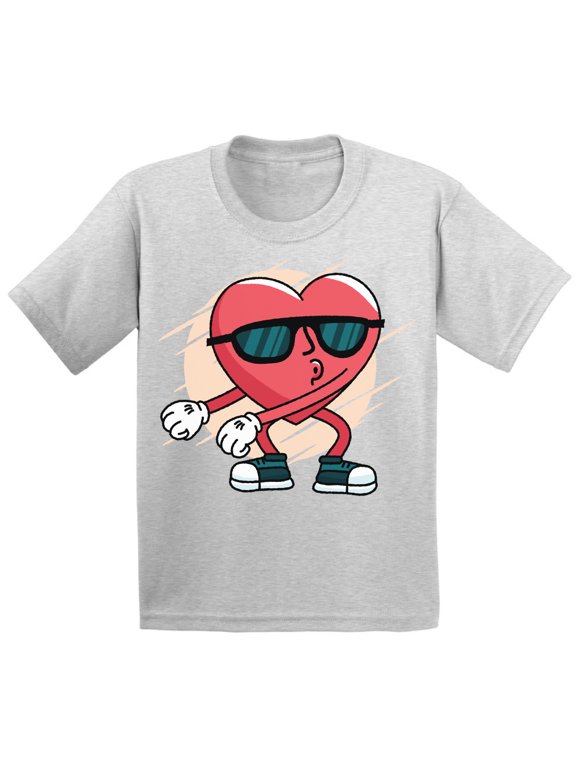 Valentine's T-shirt Funny Heart Dance Kids T Shirts Valentine's Day Gifts