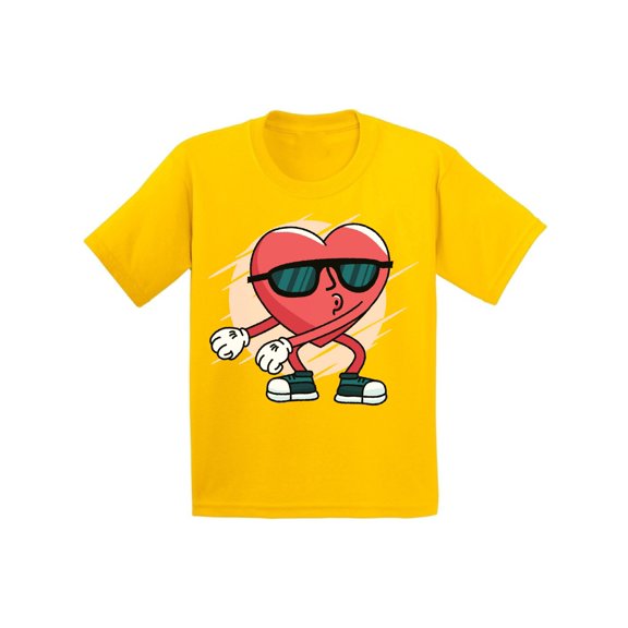 Valentine's T-shirt Funny Heart Dance Kids T Shirts Valentine's Day Gifts