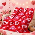 thumbnail image 1 of Valentine's Throw Blanket, Romantic Heart Warm Soft Plush Flannel Fleece Throw Cozy Blanket for Mom Couple Couch Chair Bedroom Picnic Home Decorative, 39 x 51 Inch, 1 of 6