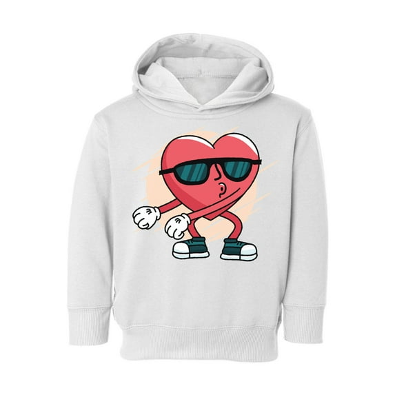 Valentine's Toddler Hoodie Funny Heart Dance Hooded Sweatshirt for Kids Valentine's Day Gifts