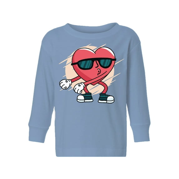 Valentine's Toddler Long Sleeve Shirt Funny Heart Dance Kids T-shirt Valentine's Day Gifts
