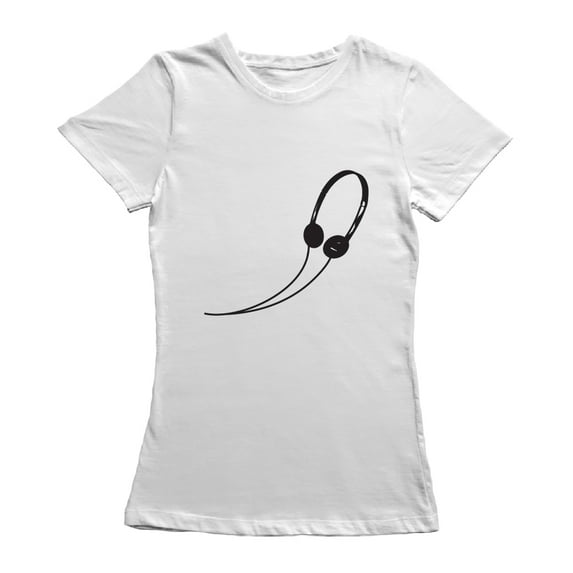 Valentine's Walkman Of Love Matching Couple Women White T-Shirt, Female Large