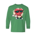thumbnail image 1 of Valentine's Youth Long Sleeve T-shirt Funny Heart Dance Crewneck Tee for Kids Valentine's Day Gifts, 1 of 4