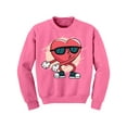thumbnail image 1 of Valentine's Youth Sweatshirt Funny Heart Dance Crewneck Tops for Kids Valentine's Day Gifts, 1 of 4