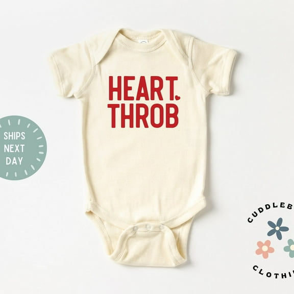 Valentines Baby Bodysuit, Heart Throb Baby Bodysuit, First Valentines Day New baby Gift, Baby Shower