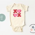 thumbnail image 1 of Valentines Baby Bodysuit, XOXO Leopard Hearts Baby Girl Bodysuit, First Valentines Day , New baby Gift, 1 of 3