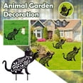 Valentines Banner Metal Yard Art Cat Garden Inserts Acrylic Animal