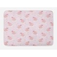 thumbnail image 1 of Valentines Bath Mat, Pastel Winged Cupid Pigs on the Clouds Holding Balloons Romantic Love Theme, Plush Bathroom Decor Mat with Non Slip Backing, 29.5" X 17.5", Pale Pink Rose, by Ambesonne, 1 of 2