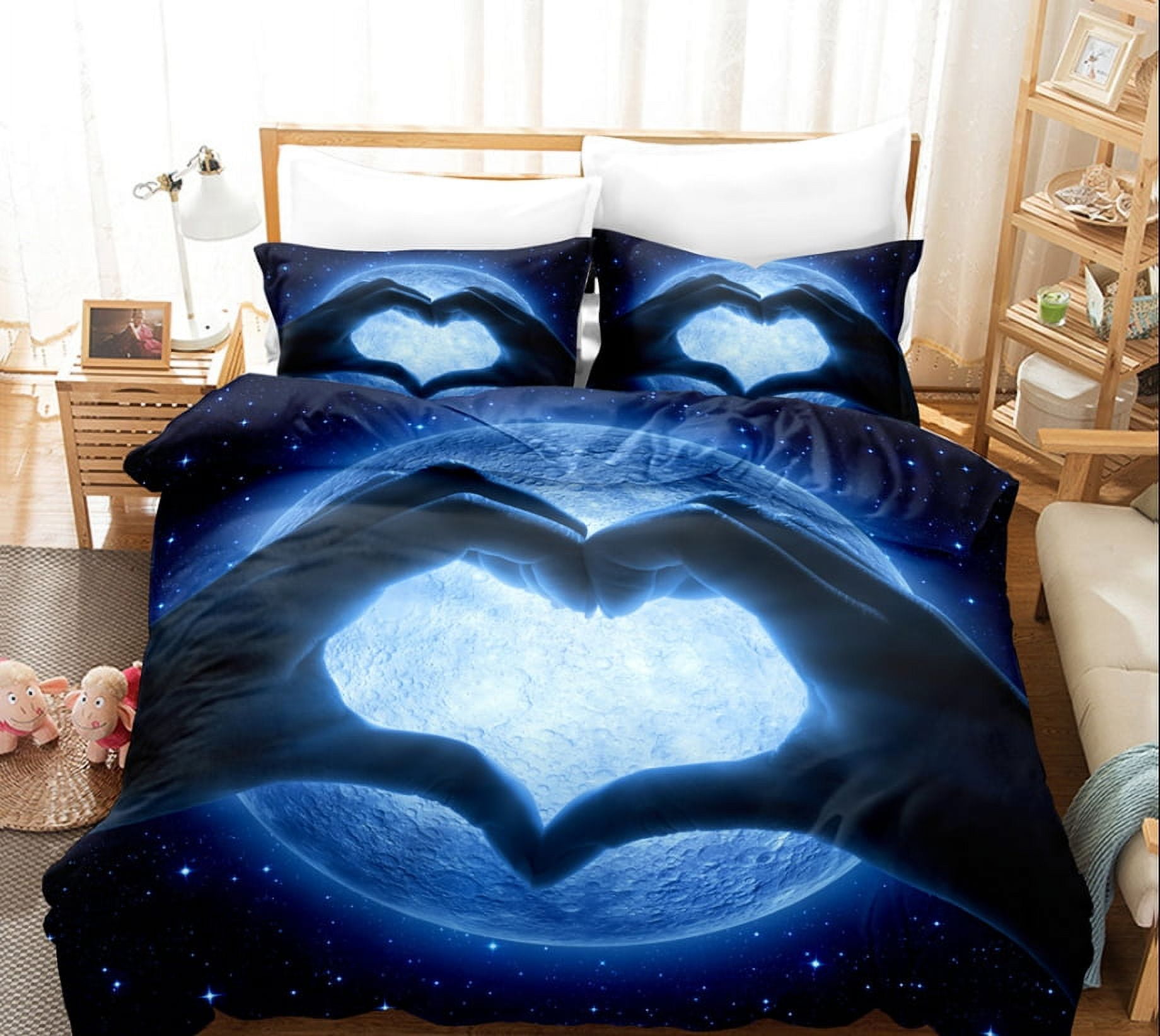 Valentines Bedding Twin Full Queen King Sizes Heart Duvet Cover Set