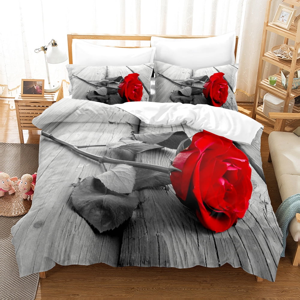 Valentines Bedding Twin Full Queen King Sizes Heart Duvet Cover Set