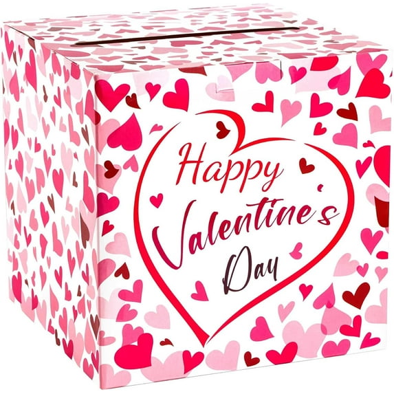 Valentines Box for Kids Classroom Valentines Day Gift Card Boxes Happy Valentines Day Decorations for Valentine's Day Goodie Treat Party Favors Box