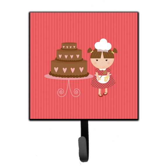 Valentines Cake Baker Brunette Leash or Key Holder