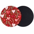 thumbnail image 1 of Valentines Coasters Set of 2, Absorbent Coasters for Drinks, Pink Red Love Heart Spring Green Botanical Coaster for Desk Coffee Table Protection, Home Decor House Warming Gifts 4", 1 of 8