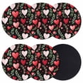 thumbnail image 1 of Valentines Coasters Set of 6, Absorbent Coasters for Drinks, Pink Red Love Heart Green Botanical Black Coaster for Desk Coffee Table Protection, Home Decor House Warming Gifts 4", 1 of 8