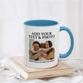 thumbnail image 1 of Valentines Custom Mug with Pictures 11oz Personalized Coffee Mug Gifts for Birthday Valentine's Day Multiple Colors Photo Mugs Personalized Text and Logo tazas personalizadas for Man Woman(Blue), 1 of 8