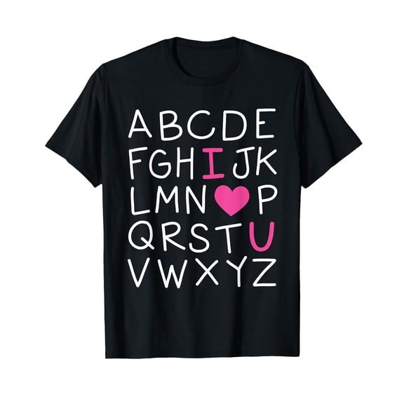 Valentines Day ABC I Love You Alphabet Teacher Girls Boys T-Shirt