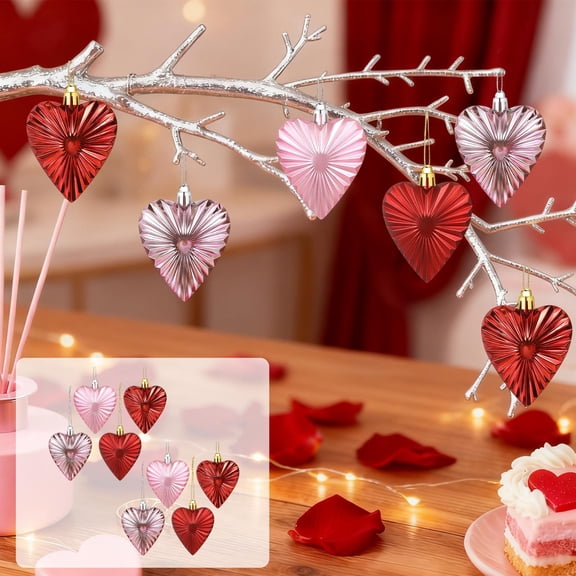 Valentines Day Alien Decorative Pendant – 1PC Heart-Shaped Multicolor Hanging Ball Ornament for Indoor Decor, Romantic Table Fireplace Wall Decoration, Festival Gift for Couples & Kids