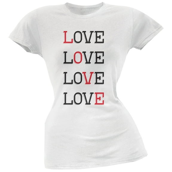 Valentines Day - All About Love White Soft Juniors T-Shirt - Medium