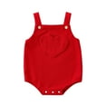 thumbnail image 1 of Valentines Day Baby Boys Girls Romper Sleeveless Heart Print Pocket Corduroy Overalls Jumpsuits 0-29M, 1 of 7