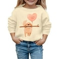 thumbnail image 1 of Valentines Day Baby Girl Outfit Crew Neck Sweatshirt Love Heart Print Long Sleeve Pullover Boys Pullover for Kids 18-24 Months, 1 of 4