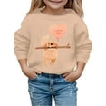 thumbnail image 1 of Valentines Day Baby Girl Outfit Crew Neck Sweatshirt Lover Themed Letter Print Long Sleeve Pullover Kids Clothes Girls for Kids 3-4 Years, 1 of 4