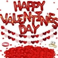 thumbnail image 1 of Valentines Day Balloons, Valentine's Day Party Decorations Include Happy Valentines Day Balloons, Heart Banner, Rose Petals and String Light, Valentine's Day Wedding Party Supplies, 1 of 7