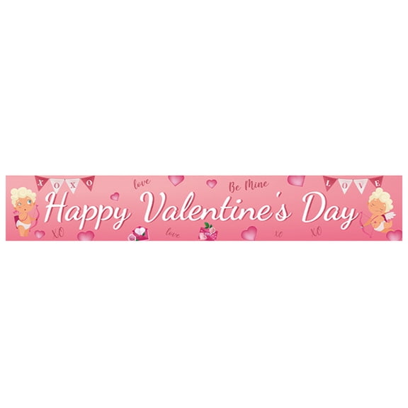 Valentines Day Banner Yard Banner Decorations for Outdoor Indoor Party Decoration Supplies Wedding Anniversary Bridal Shower Engagement Proposal Romance Celebration Garden Party Decor