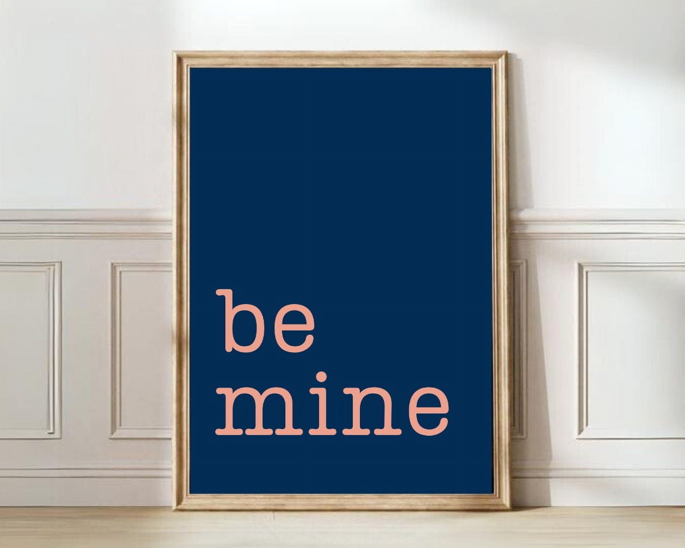 Valentines Day Be Mine Vintage Romantic Poetry Above Bed Wall Art Print ...