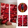 thumbnail image 1 of Valentines Day Blackout Window Curtains, Romantic Red and White Heart Shaped Balloons Blackout Windows Door Curtain for Bedroom Living Room Home Decor, 1 of 9