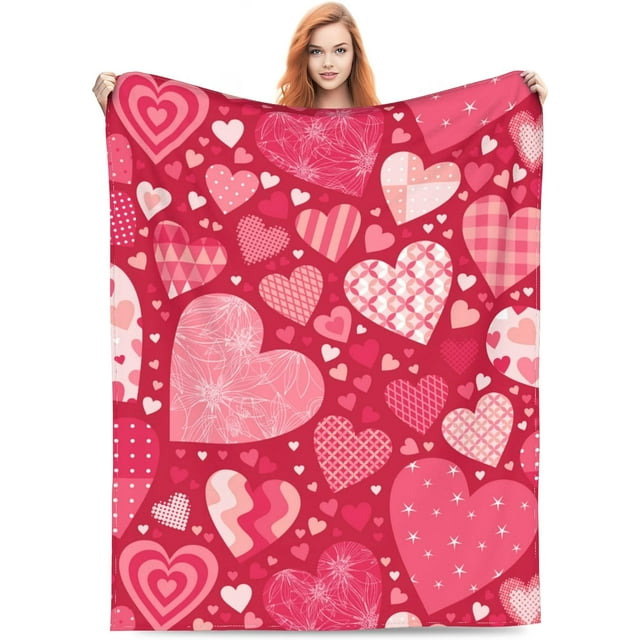 Valentines Day Blanket Gifts for Women Vintage Soft Warm Lightweight ...