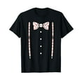 thumbnail image 1 of Valentines Day Bow Tie Suspenders Cute Costume Men Boys Kids T-Shirt, 1 of 5