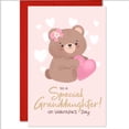 thumbnail image 1 of Valentines Day Card Granddaughter Bear Greeting Card - 5.3x8 - Made in the USA, 1 of 4