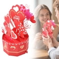 thumbnail image 1 of Valentines Day Card,Valentine's Day Heart Pop Up Card,Paper Wonder 3D Card,1PCS, 1 of 9