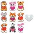 thumbnail image 1 of Valentines Day Cards Gift Set, 18 Pack DIY Candy Jar Greeting Cards with Animal Design & Heart Shaker Pouches - Valentine Gifts Exchange for Classroom Party Favors, 1 of 9
