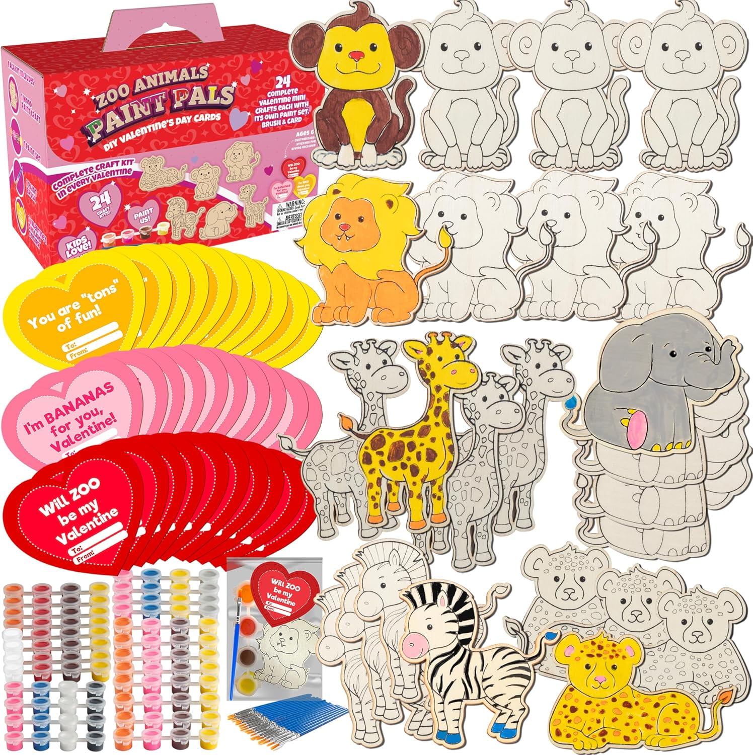 Valentines Day Cards for Kids Classroom -Sweet Treats Diamond Painting Kits (24ct)-Perfect Gifts for Kids School Exchange w Boys & Girls- Includes Sweet Gem Craft Activity & Sticker