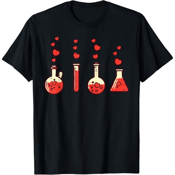 Valentines Day Chemistry Science Nerd Chemist Men Women Kids T-Shirt