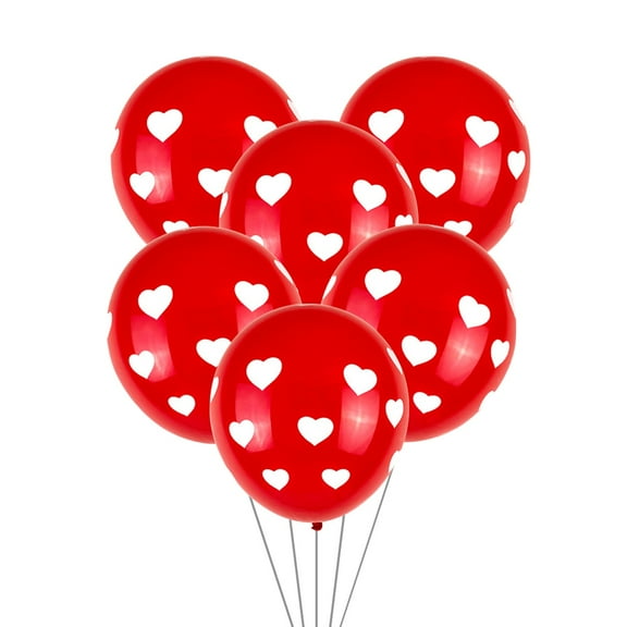 Valentines Day Clearance 50Pcs Valentine Weddings Red Foil Heart Celebration Wedding Decor Love Balloons Valentine's Day Decoration Balloons