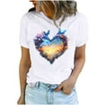 thumbnail image 1 of Valentines Day Tbopshirt Womens Tops,Valentine's Day T-Shirts for Women Short Sleeve Graphic Tees,Women's Lover Printed T-shirt Round Neck Summer Plus Size Tops S-XXXL, 1 of 5