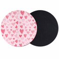 thumbnail image 1 of Valentines Day Coasters Set of 2, Absorbent Coasters for Drinks, Pink Love Heart Coaster for Desk Coffee Table Protection, Home Decor House Warming Gifts 4", 1 of 8