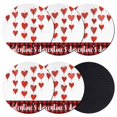 thumbnail image 1 of Valentines Day Coasters Set of 6, Absorbent Coasters for Drinks, Red Love Hearts Plaid Farmhouse Coaster for Desk Coffee Table Protection, Home Decor House Warming Gifts 4", 1 of 8