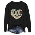 thumbnail image 1 of Valentines Day Colorful Heart Sweatshirts for Women Oversized Cute Pullover Long Sleeve Fleece Tops, 1 of 1