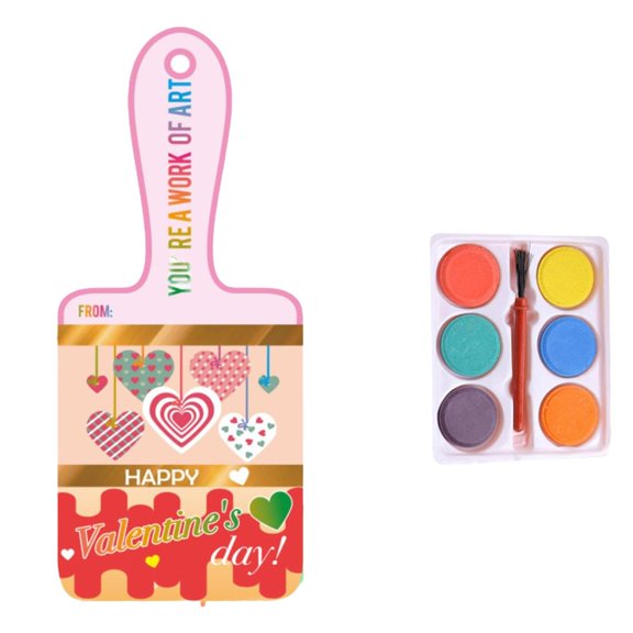 Valentines Day Crafts for Student Classroom Non Candy Valentines for Student Valentines Paint Kit Valentines Day Exchange Set Valentines Art Set for Group Activities