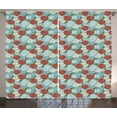 thumbnail image 1 of Ambesonne Valentine's Day Curtains 2 Panel Set, Stained Glass Rose, 108" x 90", Multicolor, 1 of 3