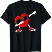 LOGICFEVER Valentines Day Dabbing Heart Funny Boys Girls Kids T-Shirt